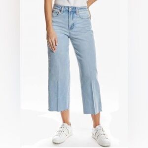 OAT- Cropped wide leg, high rise jeans, light wash, size 27. Worn only 2-3 times
